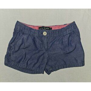 Mini Boden Purplish Blue/Pink Polka Dot Shorts 7Y